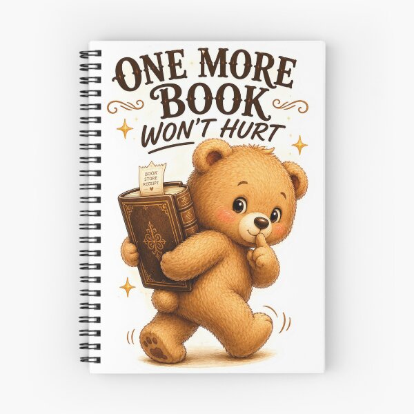 Item preview, One More Book Won't Hurt Cute Teddy Bear Sticker | Funny Book Lover Gift designed and sold by DreamTags Studio.