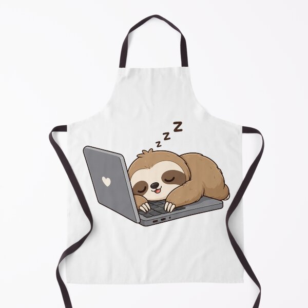 Item preview, Cute Sleeping Sloth on Laptop Kawaii Cartoon Work From Home Design designed and sold by Seculinator.