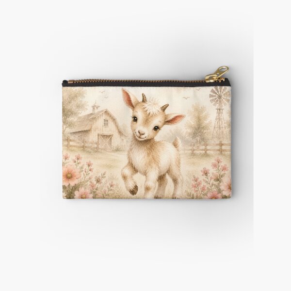 Item preview, Cute Baby Goat Watercolor | Whimsical Farm Kid | Farmhouse Nursery Art designed and sold by PixelExpressStudio.