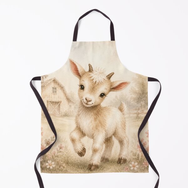 Item preview, Cute Baby Goat Watercolor | Whimsical Farm Kid | Farmhouse Nursery Art designed and sold by PixelExpressStudio.