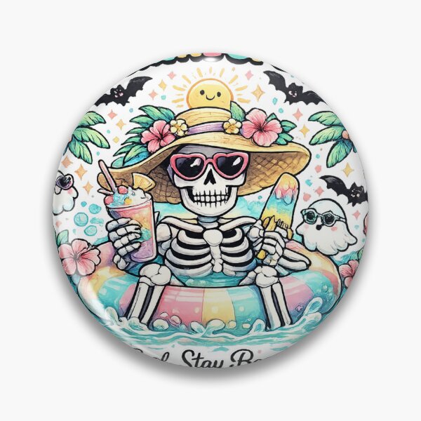 Item preview, Sunshine Spooks Summer Halloween Skeleton T-Shirt | Tropical Spooky Beach Ghost Design designed and sold by Rx Graphic Studio.