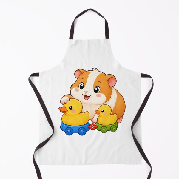 Item preview, Cute Guinea Pig with Rubber Duck Pull Toys Kawaii Cartoon Bath Design designed and sold by Seculinator.