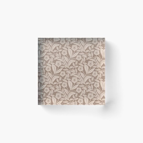 Item preview, Heritage Floral Vine Pattern in Taupe | Neutral Botanical Print designed and sold by MizzleInk.