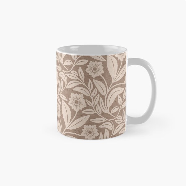 Item preview, Heritage Floral Vine Pattern in Taupe | Neutral Botanical Print designed and sold by MizzleInk.