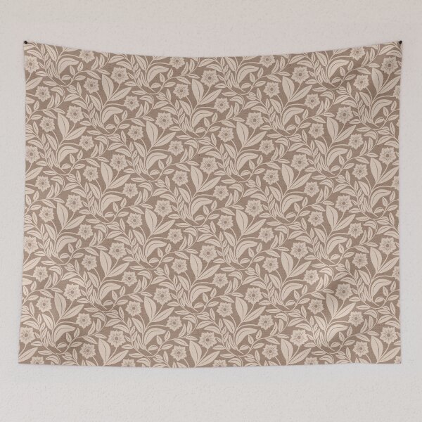 Item preview, Heritage Floral Vine Pattern in Taupe | Neutral Botanical Print designed and sold by MizzleInk.