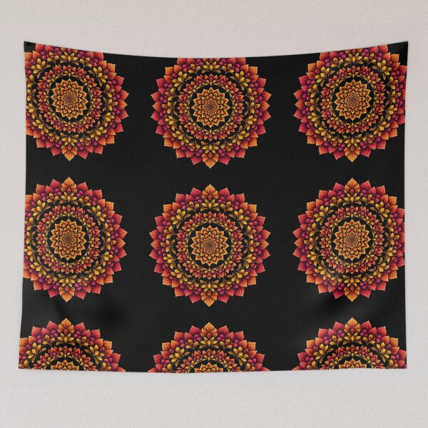 Item preview, Midnight Autumn Floral Mandala designed and sold by samuel2025.