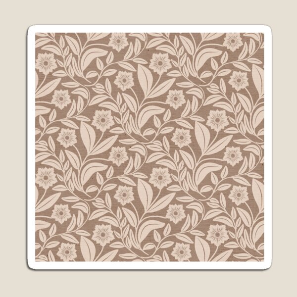 Item preview, Heritage Floral Vine Pattern in Taupe | Neutral Botanical Print designed and sold by MizzleInk.