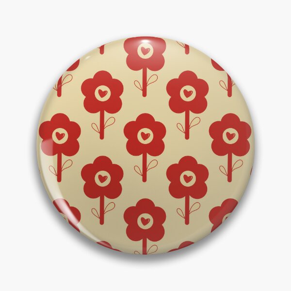 Item preview, Je suis solo - Simple vintage red flowers E9 designed and sold by StefanStudioArt.