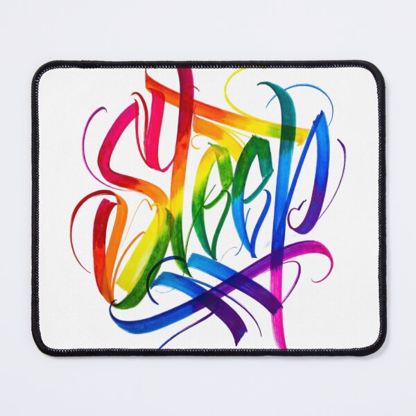Item preview, Colorful Sleep Typography Rainbow Lettering Art designed and sold by ExploreAura Studio.