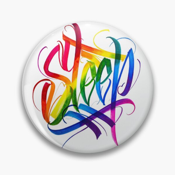 Item preview, Colorful Sleep Typography Rainbow Lettering Art designed and sold by ExploreAura Studio.