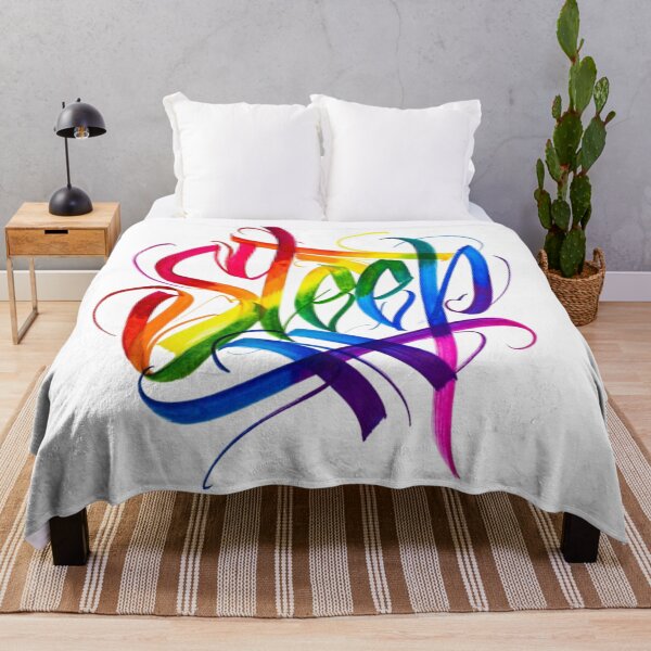 Item preview, Colorful Sleep Typography Rainbow Lettering Art designed and sold by ExploreAura Studio.