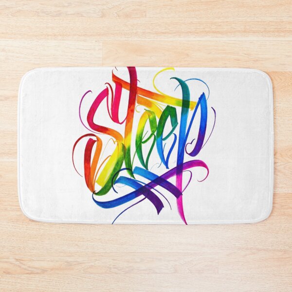 Item preview, Colorful Sleep Typography Rainbow Lettering Art designed and sold by ExploreAura Studio.
