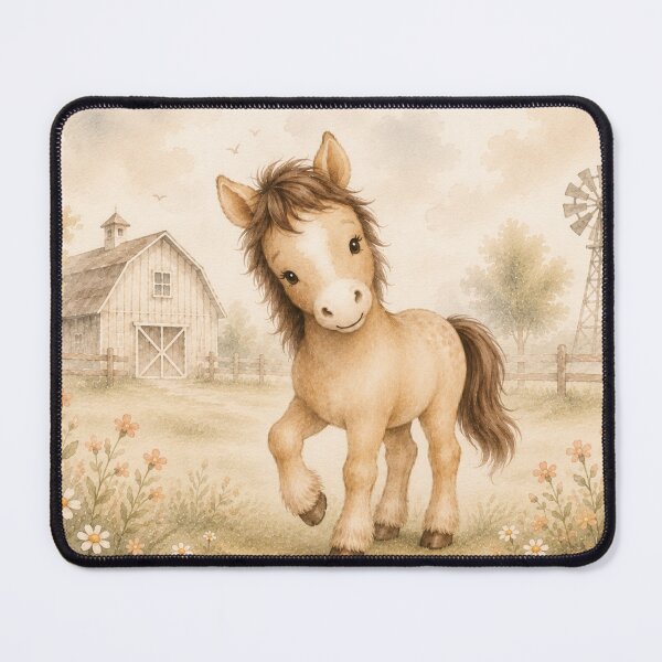 Item preview, Cute Baby Horse Watercolor | Whimsical Foal | Farmhouse Nursery Art designed and sold by PixelExpressStudio.