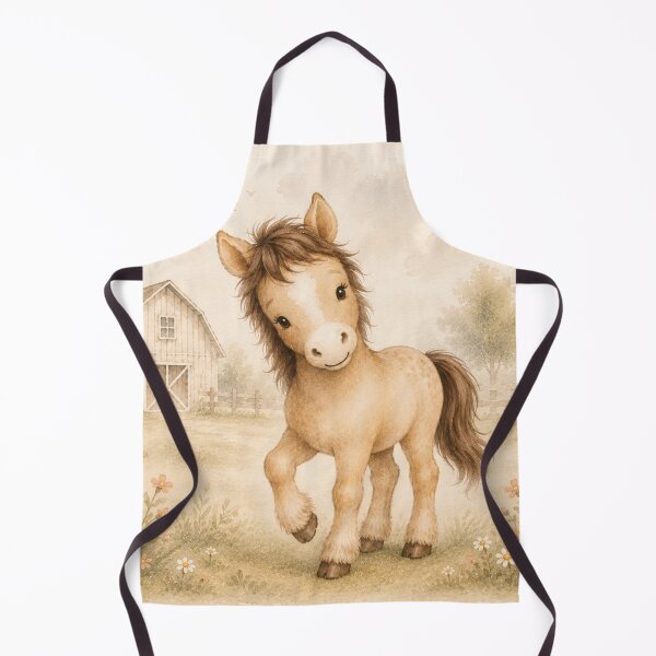 Item preview, Cute Baby Horse Watercolor | Whimsical Foal | Farmhouse Nursery Art designed and sold by PixelExpressStudio.