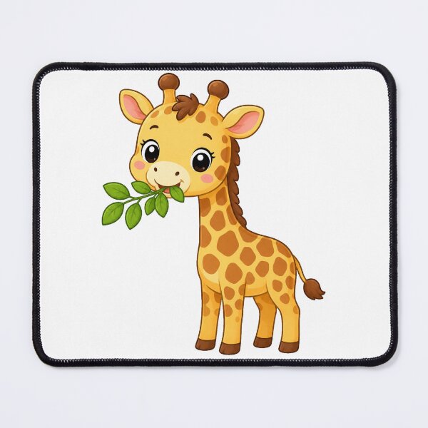 Item preview, Cute Giraffe Eating Leaves Kawaii Cartoon Safari Animal Design designed and sold by Seculinator.