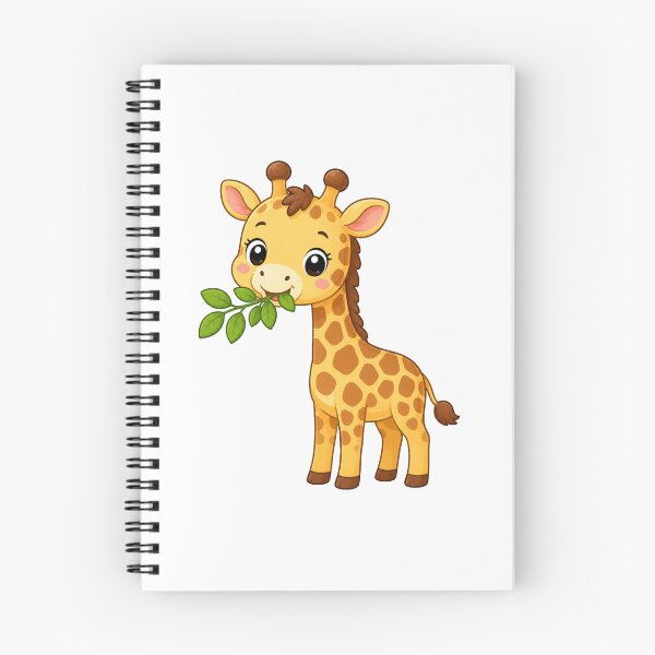 Item preview, Cute Giraffe Eating Leaves Kawaii Cartoon Safari Animal Design designed and sold by Seculinator.