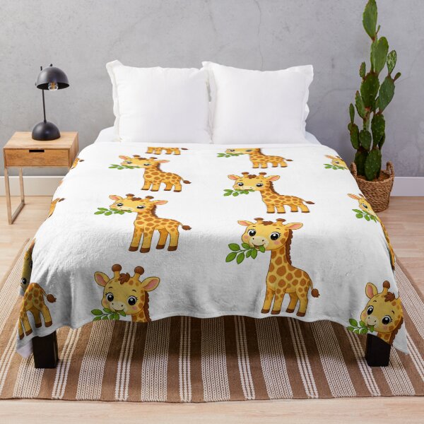 Item preview, Cute Giraffe Eating Leaves Kawaii Cartoon Safari Animal Design designed and sold by Seculinator.