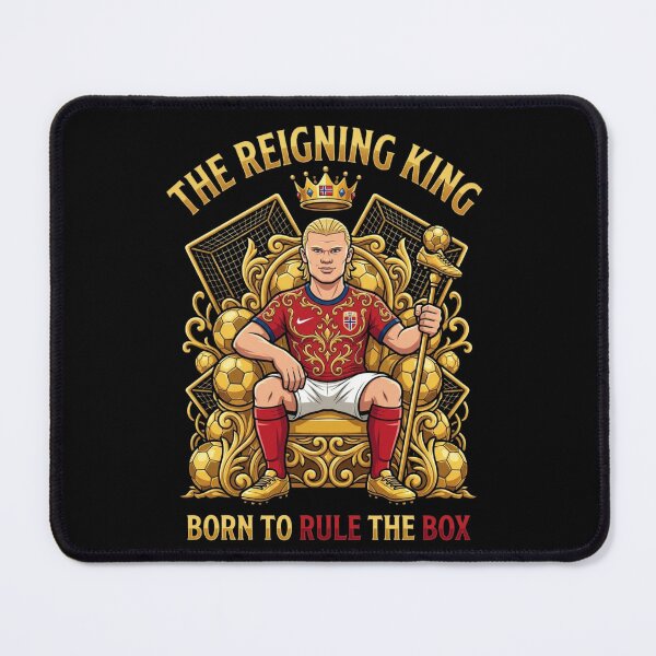 Item preview, The Reigning King erling Golden Football Throne erling haaland designed and sold by thenewall.