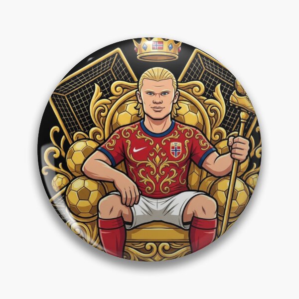 Item preview, The Reigning King erling  Golden Football Throne erling haaland designed and sold by thenewall.