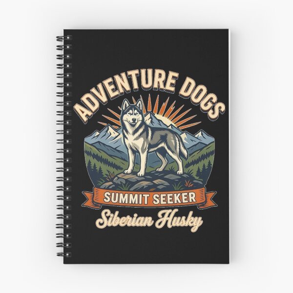 Item preview, Adventure Dogs – Summit Seeker | Siberian Husky Vintage Mountain Hiking designed and sold by No Excuses Supply.