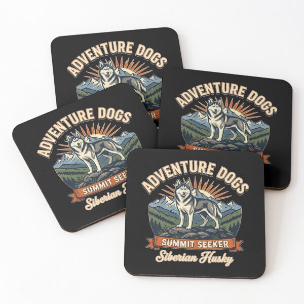 Item preview, Adventure Dogs – Summit Seeker | Siberian Husky Vintage Mountain Hiking designed and sold by No Excuses Supply.