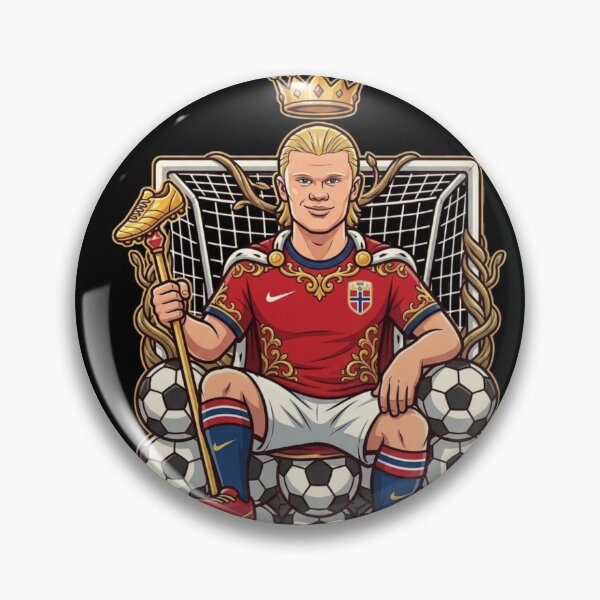 Item preview, The Reigning King erling Soccer Goal Caricature erling haaland designed and sold by thenewall.