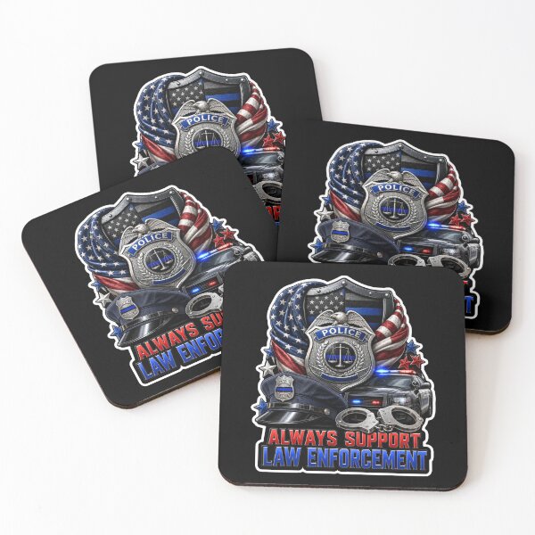 Item preview, Always Support Law Enforcement Police Badge American Flag Gift designed and sold by ConCeptGifts.