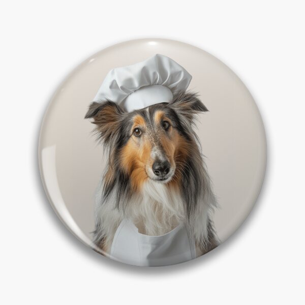 Item preview, Funny Collie Dog Chef Realistic Animal Cooking Humor Art designed and sold by LazyOwlStore.