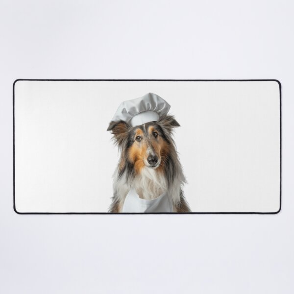 Item preview, Funny Collie Dog Chef Realistic Animal Cooking Humor Art designed and sold by LazyOwlStore.
