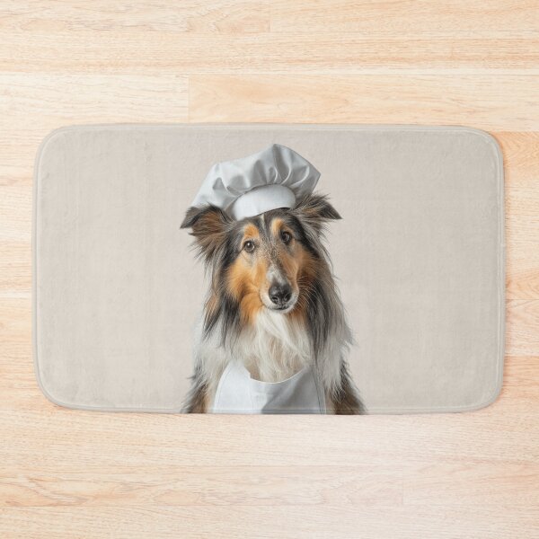 Item preview, Funny Collie Dog Chef Realistic Animal Cooking Humor Art designed and sold by LazyOwlStore.