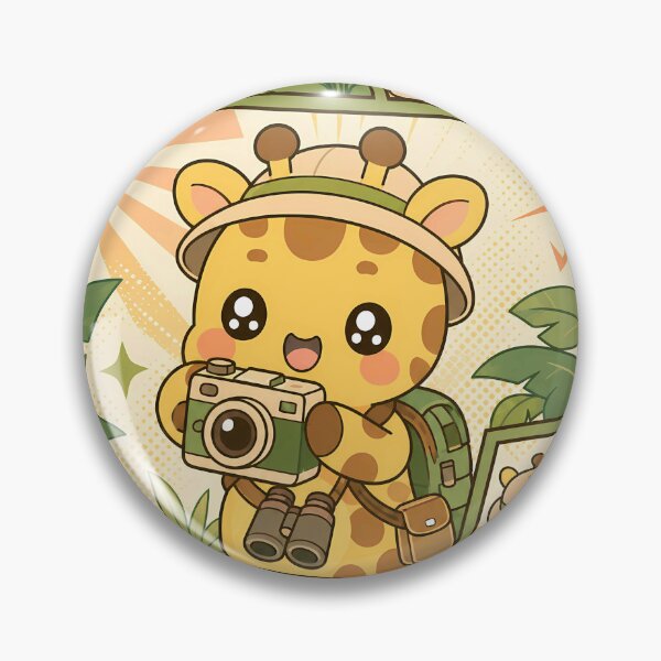 Item preview, Kawaii Giraffe Safari Photographer Comic Panel designed and sold by Gift Phrase Studio.