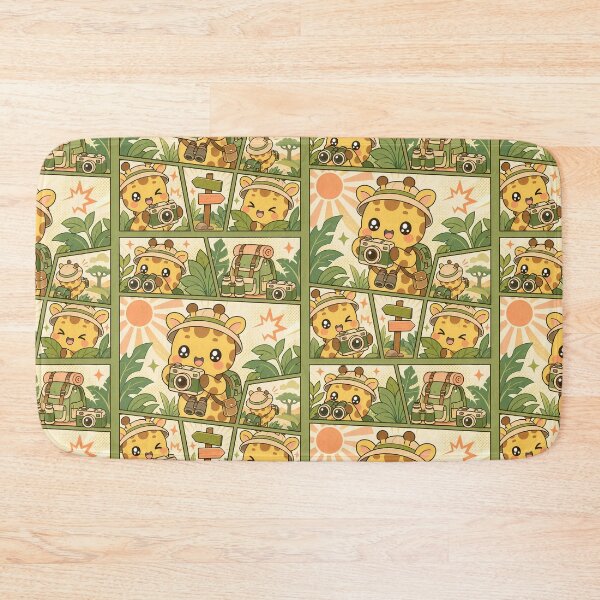 Item preview, Kawaii Giraffe Safari Photographer Comic Panel designed and sold by Gift Phrase Studio.