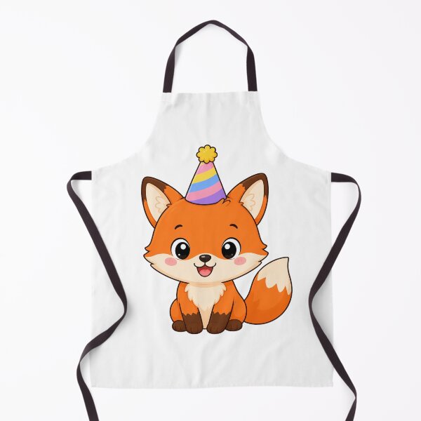 Item preview, Cute Fox Wearing Party Hat Kawaii Cartoon Birthday Design designed and sold by Seculinator.