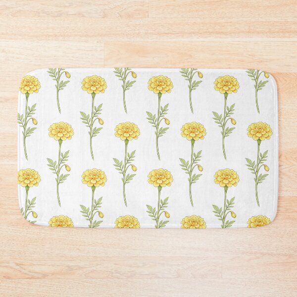 Item preview, Marigold in delicate botanical detail designed and sold by Side Quest Co..