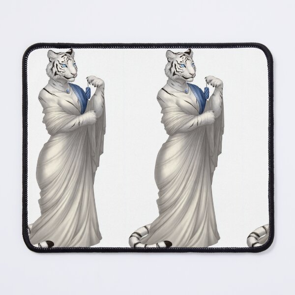 Item preview, Azure Whisper Tigress — Elegant White Tiger Fantasy Portrait designed and sold by TreatLLC.