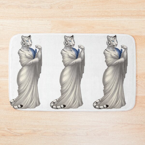 Item preview, Azure Whisper Tigress — Elegant White Tiger Fantasy Portrait designed and sold by TreatLLC.