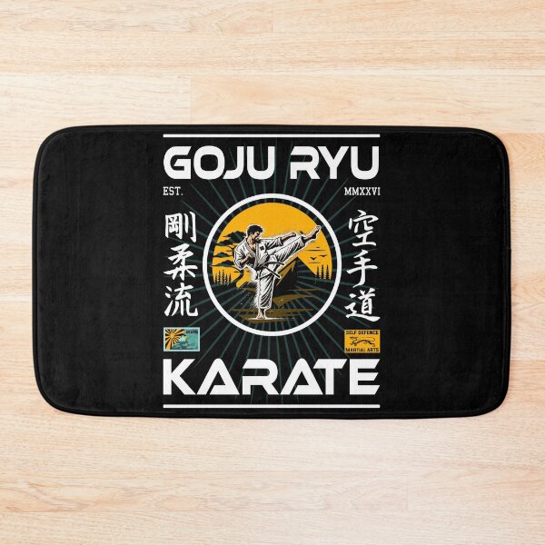 Item preview, Goju-Ryu Karate Design with Karateka and Kanji designed and sold by RetroMaritalArt.