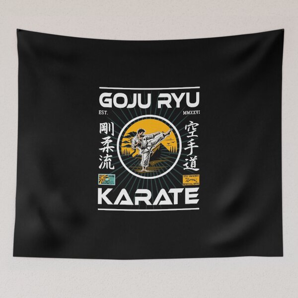 Item preview, Goju-Ryu Karate Design with Karateka and Kanji designed and sold by RetroMaritalArt.