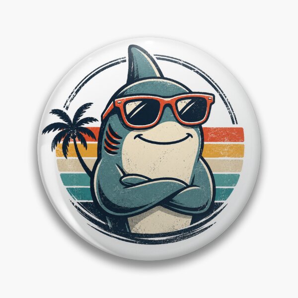 Item preview, Cool Retro Shark Wearing Sunglasses Vintage designed and sold by Moizento.