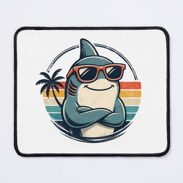 Item preview, Cool Retro Shark Wearing Sunglasses Vintage designed and sold by Moizento.