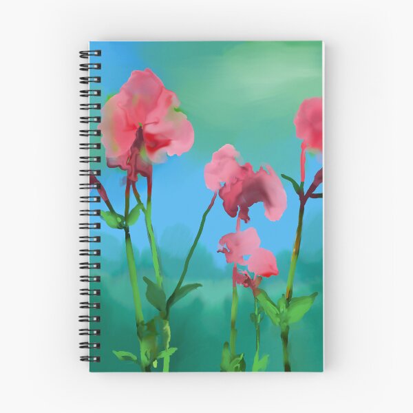 Item preview, Pink Sweet Pea Flowers Painterly Garden Illustration designed and sold by BuckaBaby.