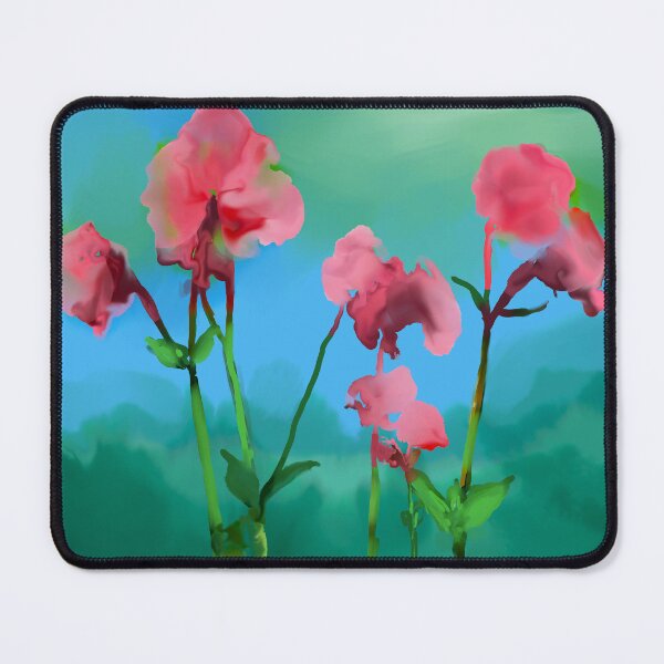 Item preview, Pink Sweet Pea Flowers Painterly Garden Illustration designed and sold by BuckaBaby.