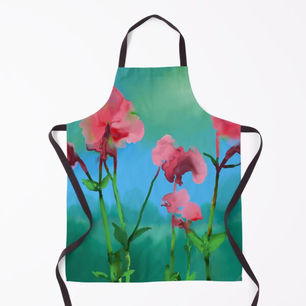 Item preview, Pink Sweet Pea Flowers Painterly Garden Illustration designed and sold by BuckaBaby.
