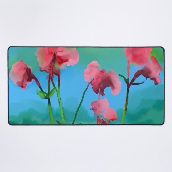 Item preview, Pink Sweet Pea Flowers Painterly Garden Illustration designed and sold by BuckaBaby.