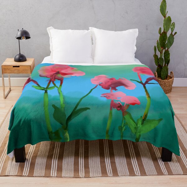 Item preview, Pink Sweet Pea Flowers Painterly Garden Illustration designed and sold by BuckaBaby.