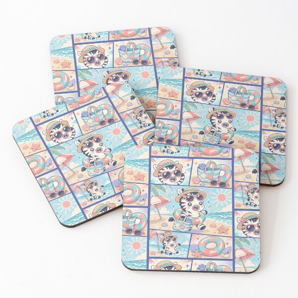 Item preview, Kawaii Beach Zebra Comic Panel designed and sold by Magmashup.