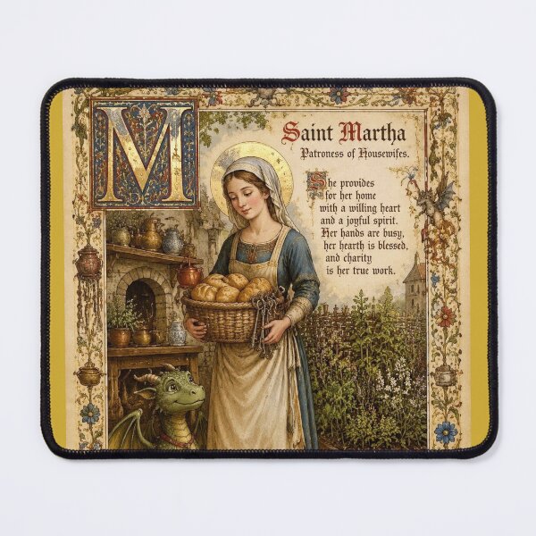 Item preview, Saint Martha and the Tarasque - Medieval illuminated manuscript designed and sold by Natalia-Vlad.