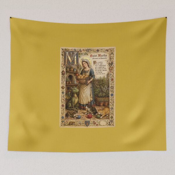 Item preview, Saint Martha and the Tarasque - Medieval illuminated manuscript designed and sold by Natalia-Vlad.