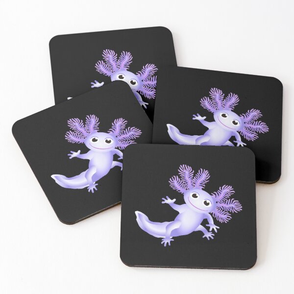 Item preview, Blue Baby Axolotl With Black Background designed and sold by Adamo-illustration.