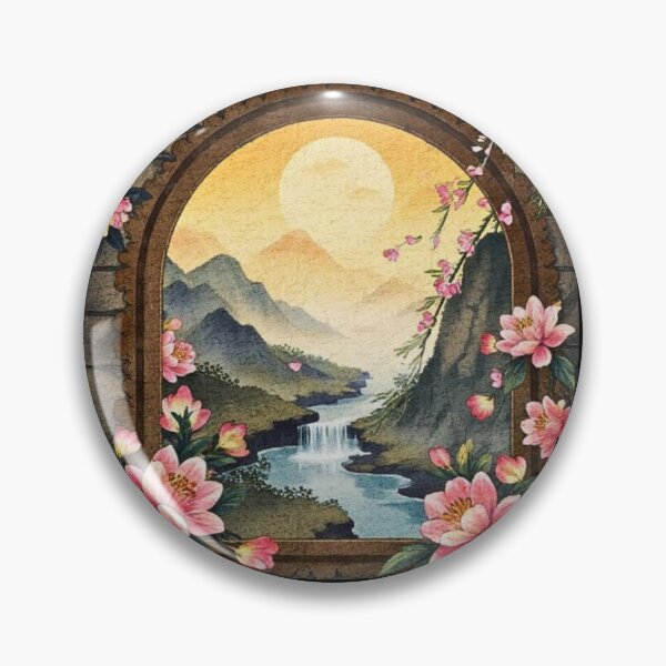 Item preview, Vintage Floral Arch Landscape designed and sold by Bright Stone .